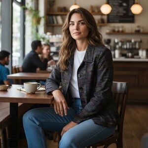 Vintage 90s Y2K Briggs New York Multicolor Button Up Light Jacket Size 2X NWT